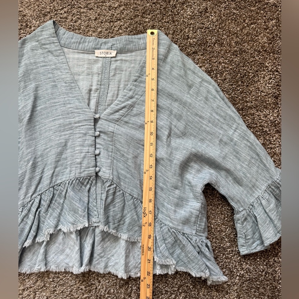 STORIA Ruffle trim blouse - Picture 7 of 9